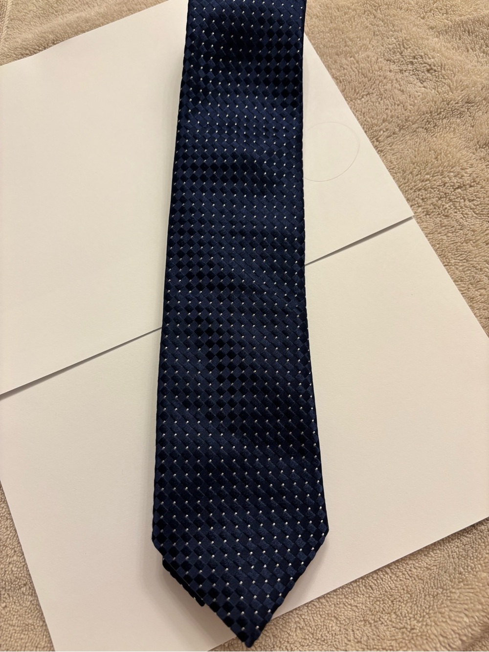 Donald J. Trump Signature Collection Navy Blue Silk Woven Tie